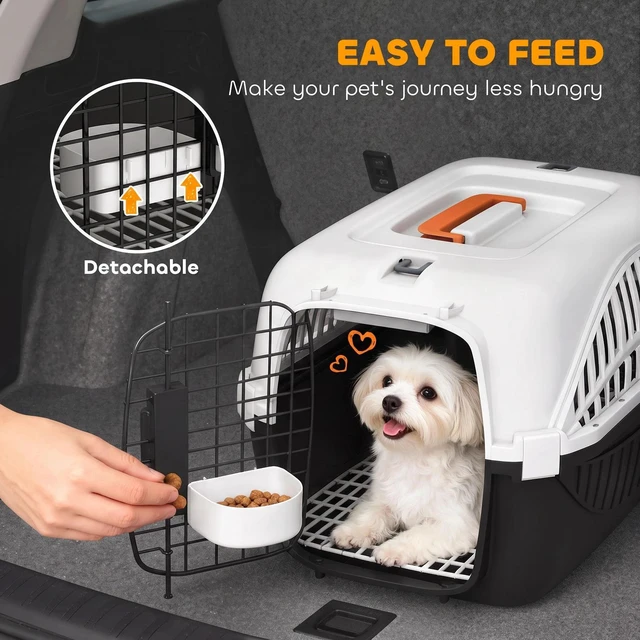 Alt view image 4 of 7 - Plastic Dog and Cat Kennel Hard Sided, Airline Approved Pet Carrier