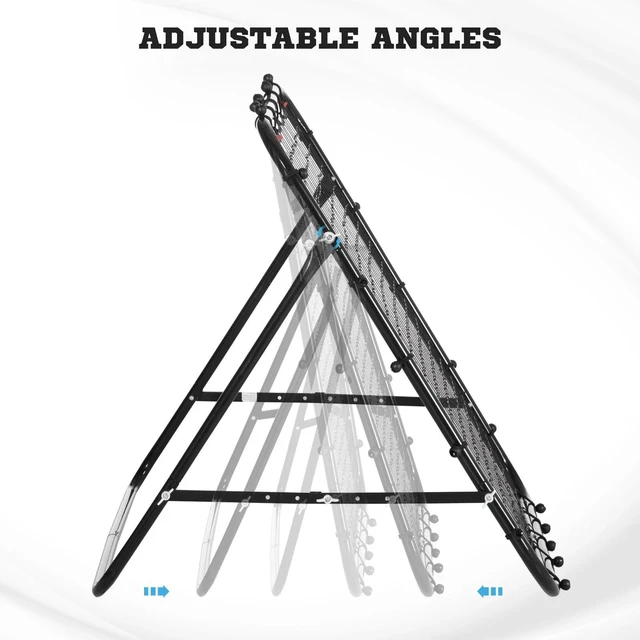 Alt view image 2 of 7 - Rebounder Net Football Training Aid Soccer Kickback Target Goal Play Black