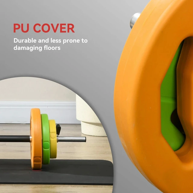 Alt view image 5 of 7 - 44lbs Adjustable Barbell Weight Set with Non-slip Handle for Strength Training