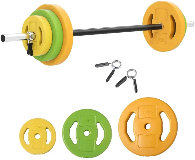 Main image of 44lbs Adjustable Barbell Weight Set with Non-slip Handle for Strength Training