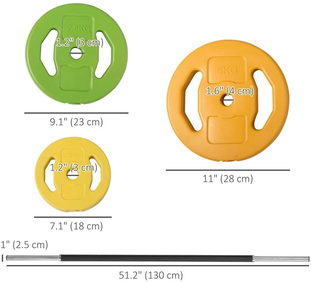 Alt view image 2 of 7 - 44lbs Adjustable Barbell Weight Set with Non-slip Handle for Strength Training