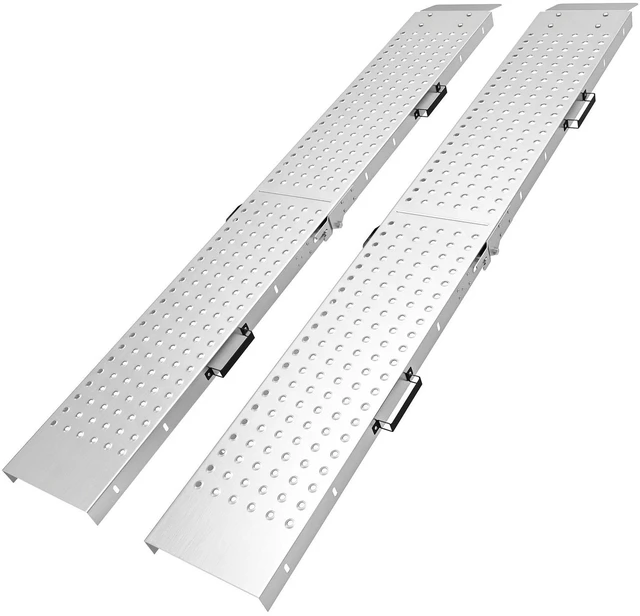 Main image of Folding Loading Ramps, 2 PCS 880 lb ATV Truck Ramps, Silver