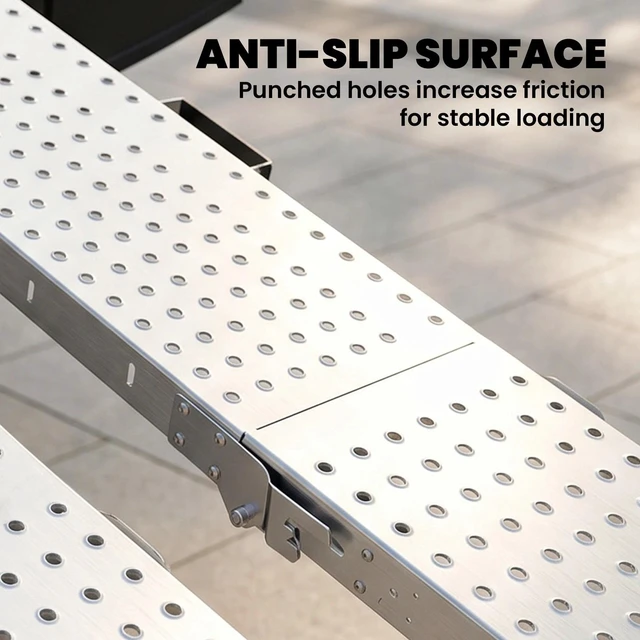 Alt view image 7 of 7 - Folding Loading Ramps, 2 PCS 880 lb ATV Truck Ramps, Silver