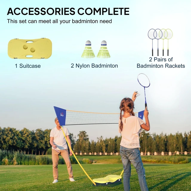 Alt view image 5 of 7 - Foldable Badminton Net for Kids Adults Indoor and Outdoor