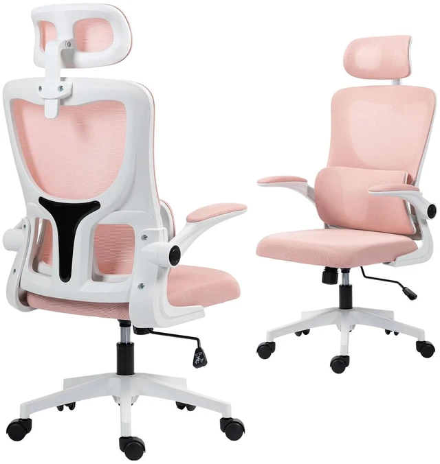 Main image of Mesh Office Chair with Adjustable Headrest, Lumbar Support