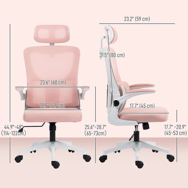 Alt view image 2 of 7 - Mesh Office Chair with Adjustable Headrest, Lumbar Support