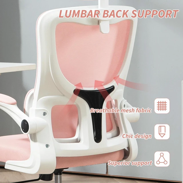 Alt view image 7 of 7 - Mesh Office Chair with Adjustable Headrest, Lumbar Support