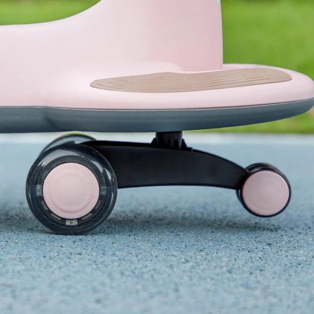 Alt view image 7 of 7 - Kids Wiggle Car w/ Parent Traction Rope, Music, Light, Pink