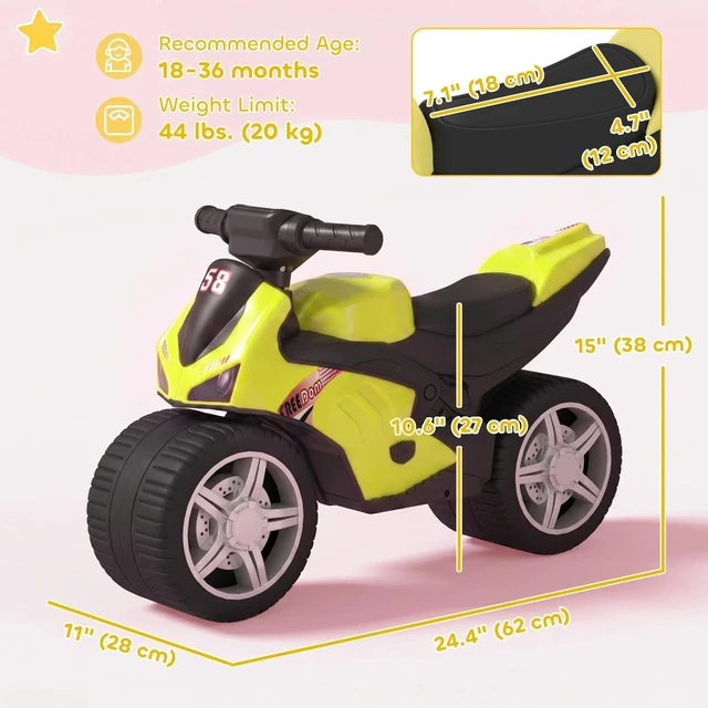 Alt view image 3 of 7 - Balance Bike with Music for Toddlers 1-3 Years, Green