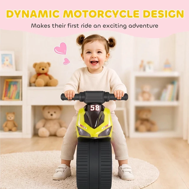 Alt view image 7 of 7 - Balance Bike with Music for Toddlers 1-3 Years, Green
