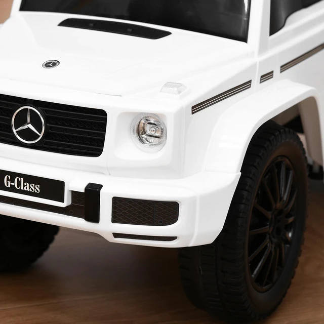 Alt view image 4 of 7 - Push Handle Sliding Car w/Horn No Power Under Seat Storage White