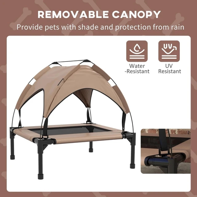 Alt view image 5 of 7 - Elevated Dog Bed Cooling with Canopy for Small Medium Sized