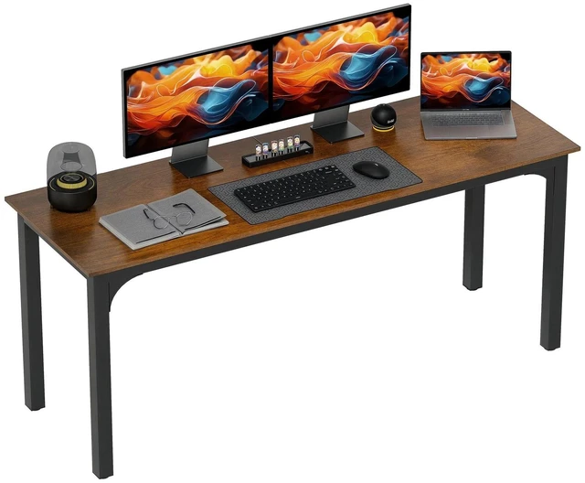 Main image of 70.9" Computer Desk, Home Office Desk, Rustic Brown