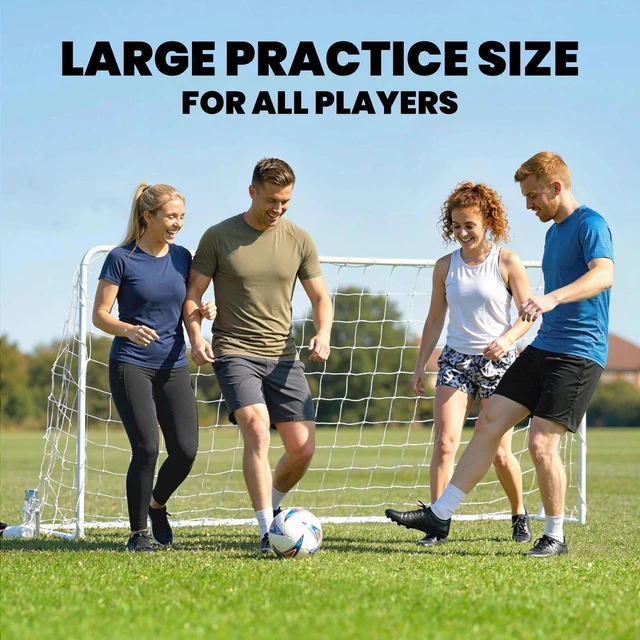 Alt view image 5 of 7 - Soozier Soccer Goal, 6 x 4ft Portable Practice Soccer Net with Steel Frame