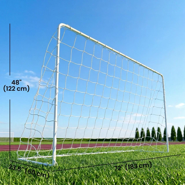 Alt view image 2 of 7 - Soozier Soccer Goal, 6 x 4ft Portable Practice Soccer Net with Steel Frame