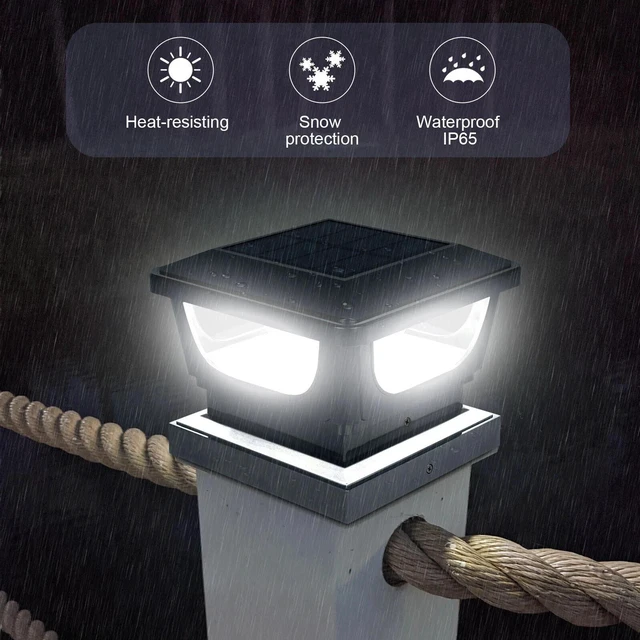 Alt view image 4 of 7 - 2X Solar Post Cap Lights Solar Fence Post Lights for 3x3 4x4in Post Garden Yard