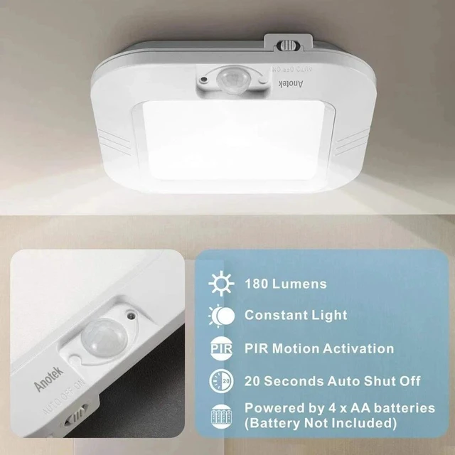 Alt view image 5 of 7 - Rechargeable LED Motion Sensor Ceiling Light & Remote,Battery Operated Shed Ligh