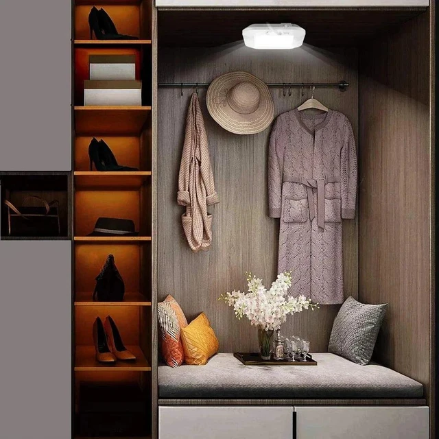 Alt view image 6 of 7 - Rechargeable LED Motion Sensor Ceiling Light & Remote,Battery Operated Shed Ligh