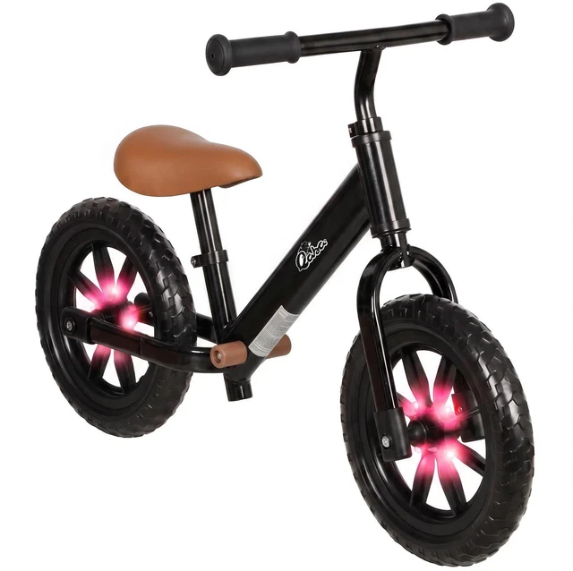 Alt view image 7 of 7 - Balance Bike with Lighting Wheels, Adjustable Handlebar, Black