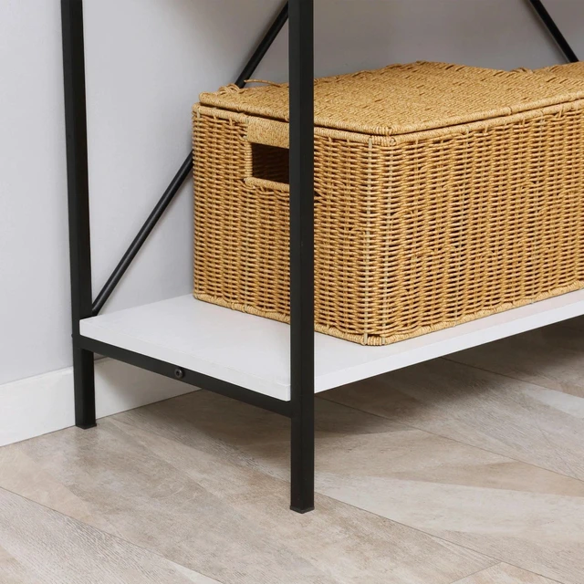 Alt view image 7 of 7 - Modern Console Table w/ 2 Drawers & Open Shelf for Entryway Living Room, White