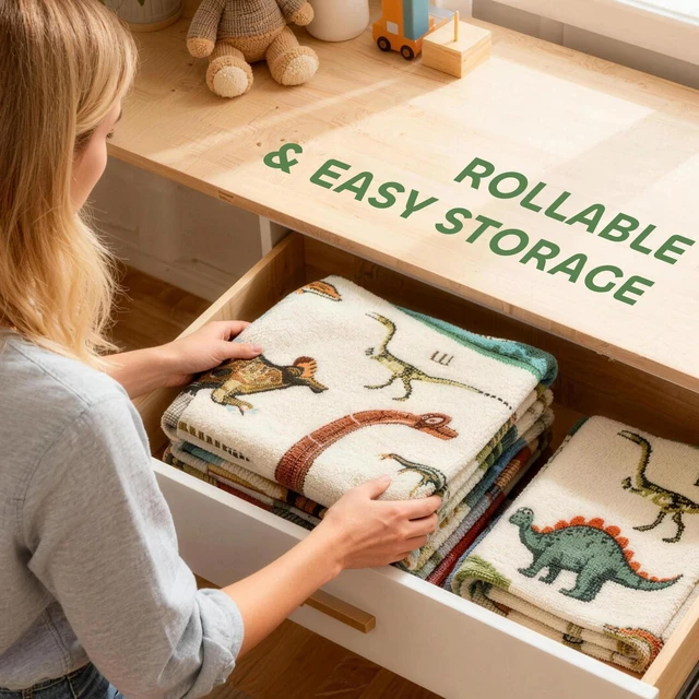 Alt view image 4 of 7 - Large Play Mat 79" x 59" for Toddlers, Living Room with Dinosaur Pattern