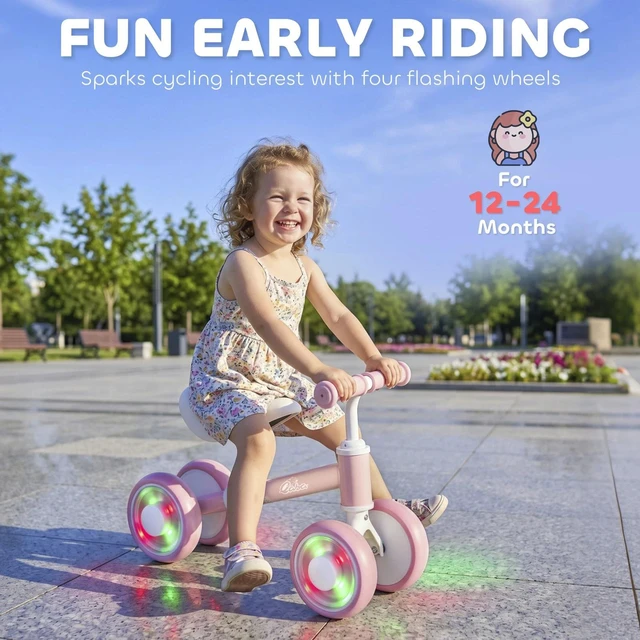 Alt view image 5 of 7 - Baby Balance Bike for 12-24 Months Boys and Girls Pink
