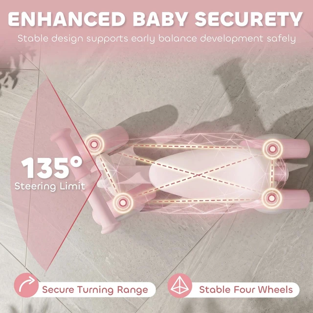 Alt view image 4 of 7 - Baby Balance Bike for 12-24 Months Boys and Girls Pink