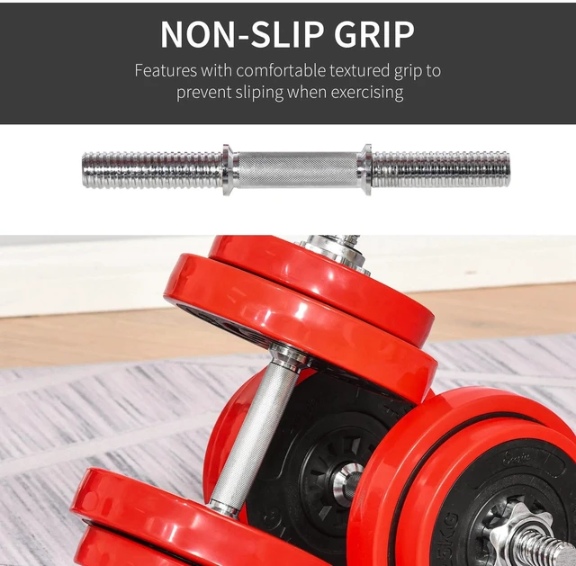 Alt view image 5 of 7 - Adjustable 44lbs Barbell & Dumbbell Set Ergonomic Fitness Exercise in Home Gym