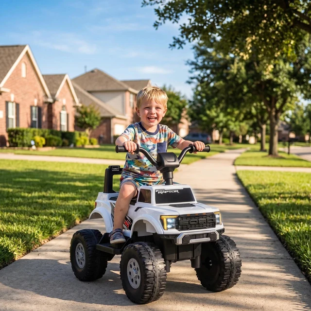 Alt view image 5 of 6 - 12V Kids Ride on Truck Car Licensed Ford F-150 with Headlight, Horn