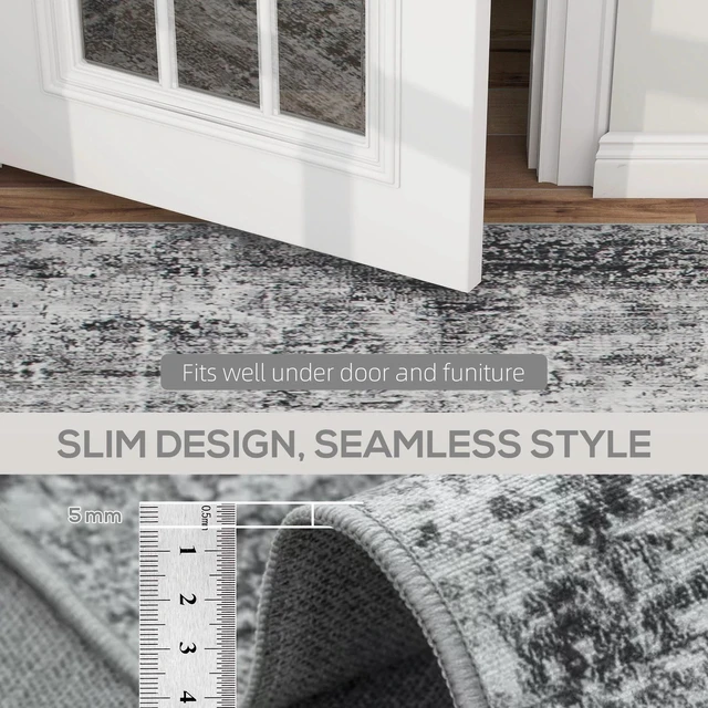 Alt view image 5 of 7 - Area Rug 8x10, Modern Abstract Washable Rug for Living Room, Grey