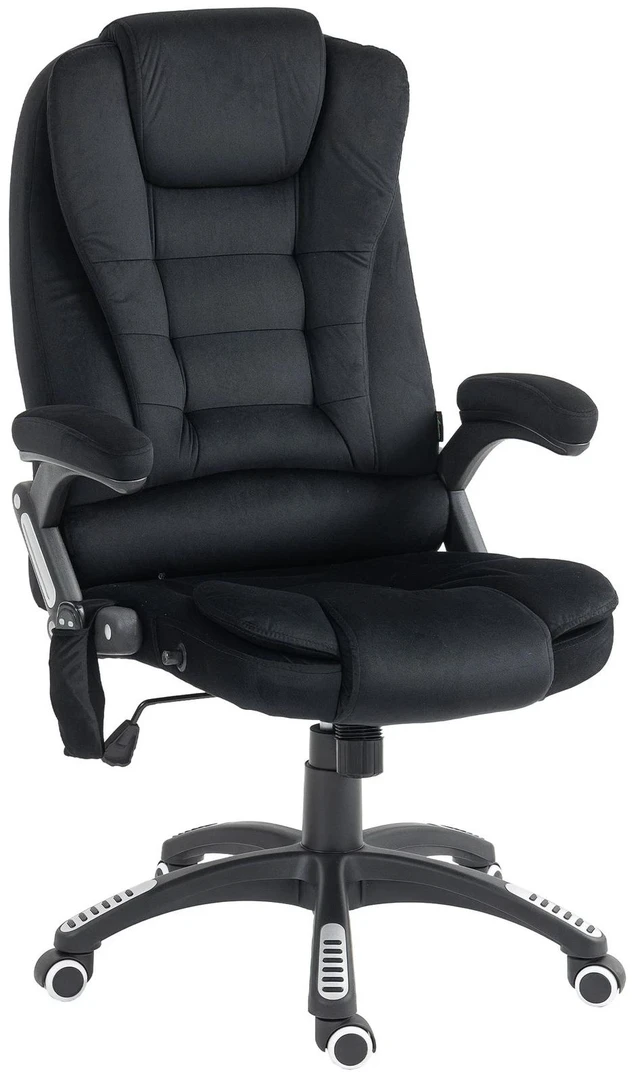 Main image of Home Office Massage Chair High Back Chair w/ Reclining, Swivel Wheels, Black