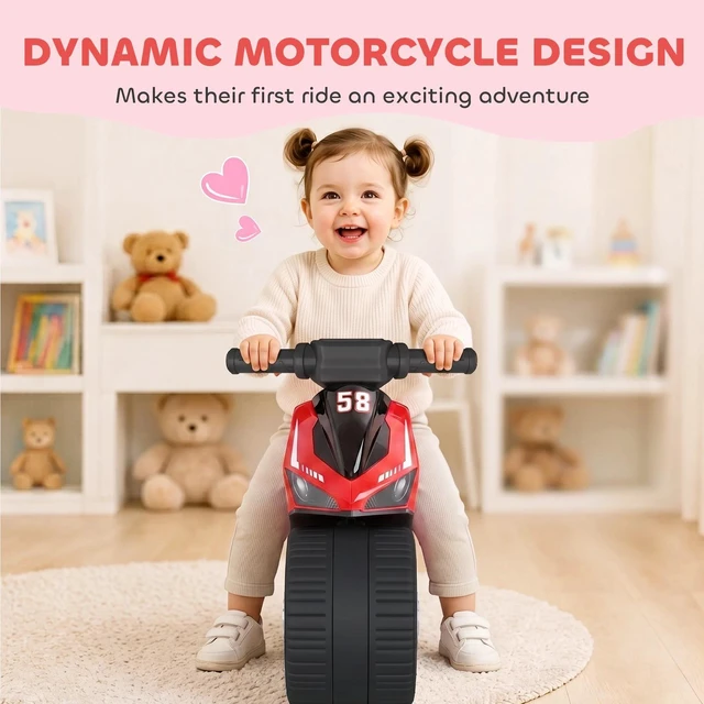 Alt view image 4 of 7 - Balance Bike with Music for Toddlers 1-3 Years, Red