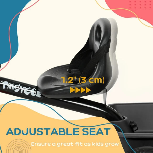 Alt view image 6 of 7 - Tricycle for 2-5 Years Old, Toddler Bike, Black
