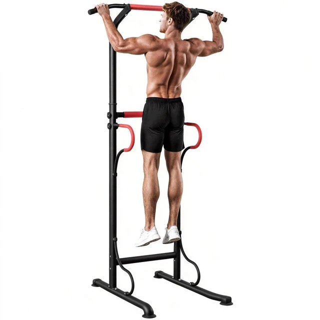 Main image of Power Tower Station Pull Up Bar Dip Station for Home Gym Workout Equipment