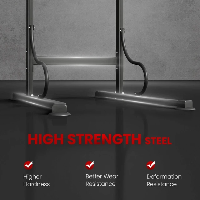 Alt view image 6 of 7 - Power Tower Station Pull Up Bar Dip Station for Home Gym Workout Equipment