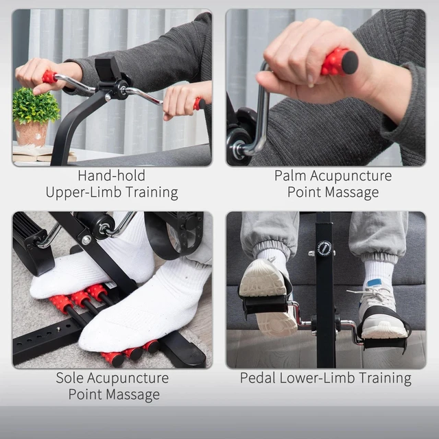 Alt view image 7 of 7 - Portable Exercise Bike for Home w/ Muscle-Loosening Massagers, Cardio Equipment