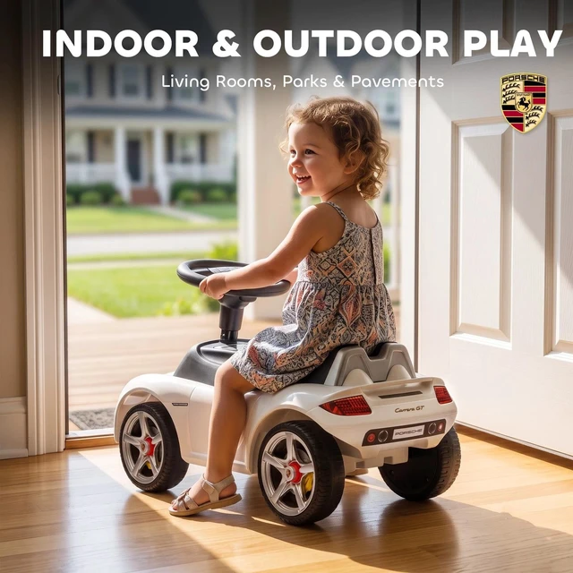 Alt view image 6 of 7 - Toddler Push Car with Horn and Light, for 18-36 Months, White