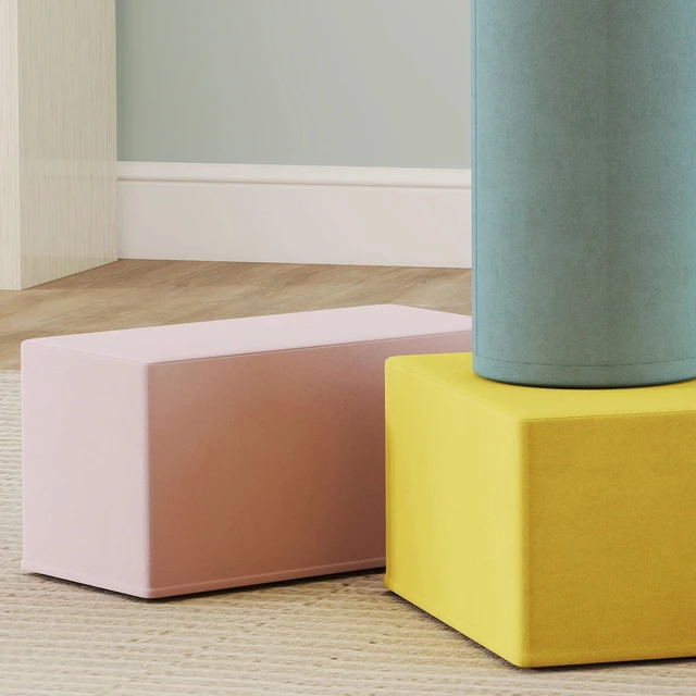 Alt view image 7 of 7 - Climbing Toys for Toddlers, Soft Foam Climbing Blocks, Orange/Green