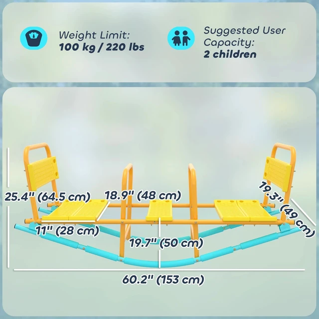 Alt view image 6 of 7 - 2 in 1 Teeter Totter Seesaw for Kids Age 3-8 for Indoor Outdoor