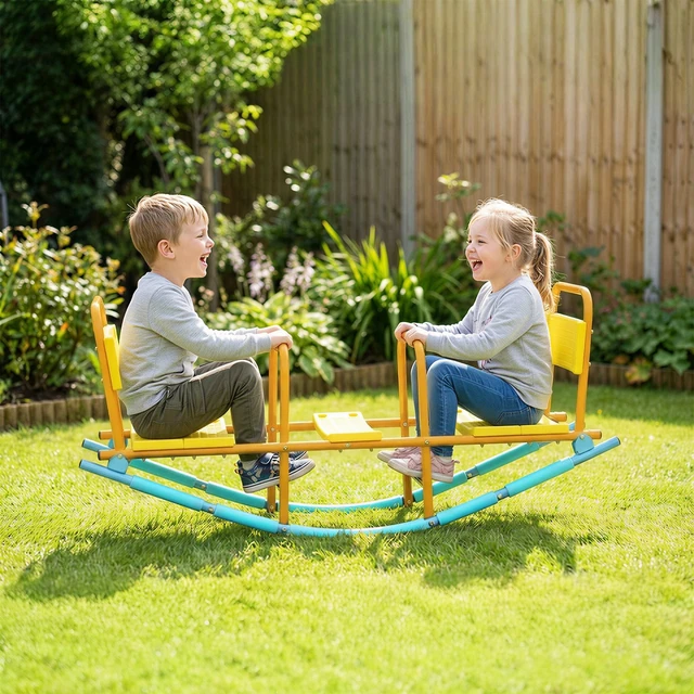 Alt view image 7 of 7 - 2 in 1 Teeter Totter Seesaw for Kids Age 3-8 for Indoor Outdoor