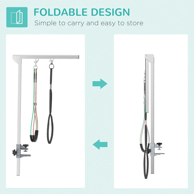 Alt view image 3 of 7 - Adjustable Pet Grooming Arm Foldable Grooming Holder w/ Clamp, for Medium Dogs