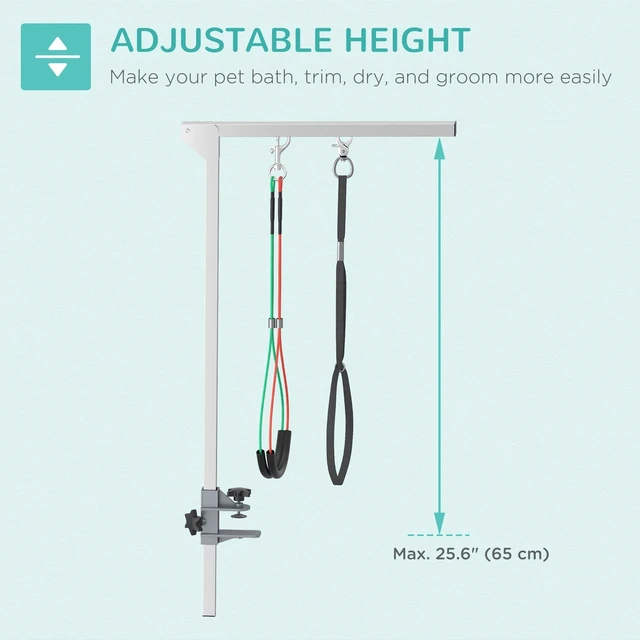 Alt view image 4 of 7 - Adjustable Pet Grooming Arm Foldable Grooming Holder w/ Clamp, for Medium Dogs