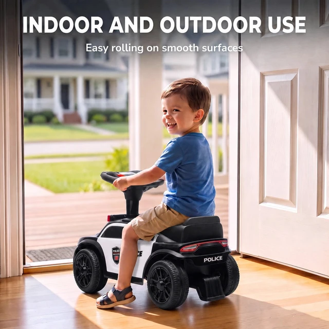 Alt view image 2 of 7 - Toddler Push Car, Foot to Floor Ride on Car with Light, Music, Black