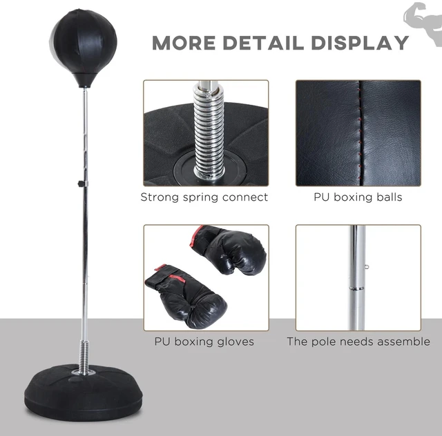 Alt view image 2 of 7 - Punching Bag for Adults with 49.6"-56.7" Adjustable Height