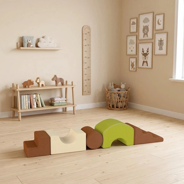 Alt view image 2 of 7 - Toddlers Climbing Toys, 5PCs Foam Climbing Blocks with Non-Slip Bottom