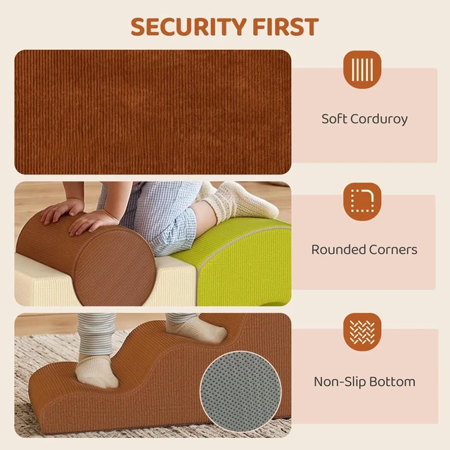 Alt view image 6 of 7 - Toddlers Climbing Toys, 5PCs Foam Climbing Blocks with Non-Slip Bottom