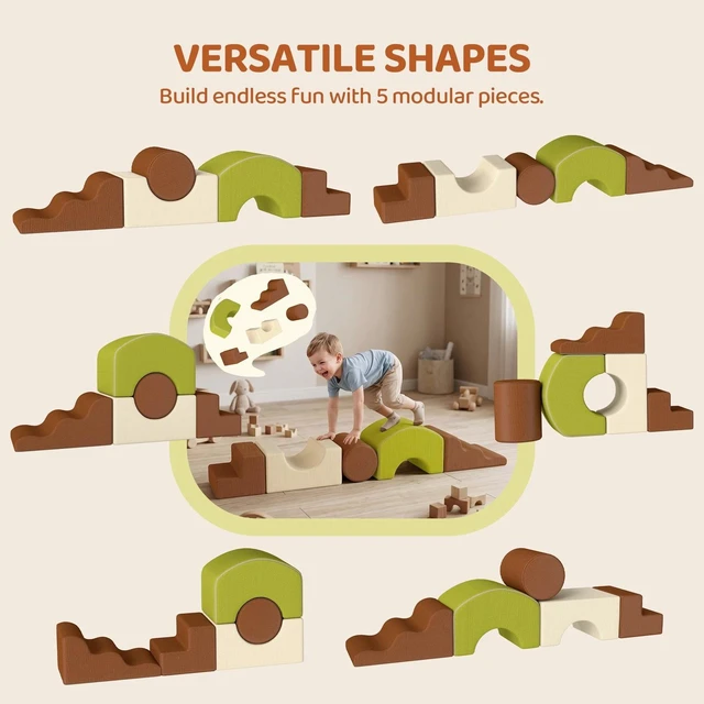 Alt view image 7 of 7 - Toddlers Climbing Toys, 5PCs Foam Climbing Blocks with Non-Slip Bottom