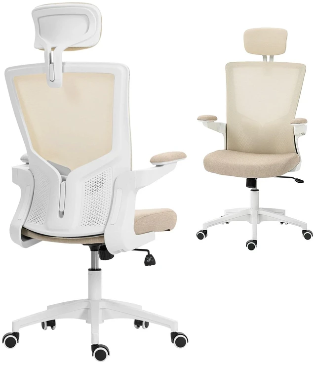 Main image of Ergonomic Office Chair, Desk Chair with Adjustable Headrest, Beige