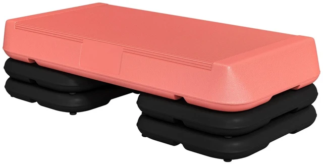 Main image of 3-Height Adjustable Aerobic Exercise Step Platform, Red
