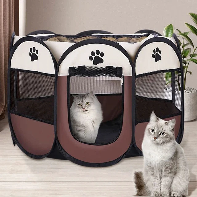 Alt view image 5 of 7 - Portable Pet Playpen Foldable Dog Cat Playpen Camping Tent Kennel Crate